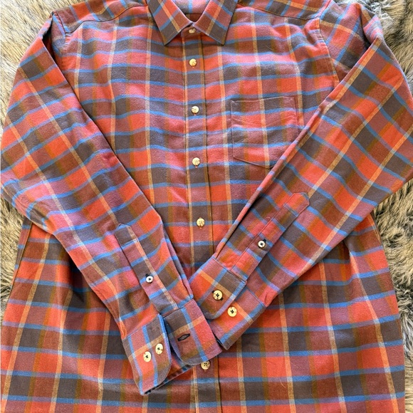 Untuckit Men's Slim fit Plaid Shirt - Red and Blue - Picture 1 of 1